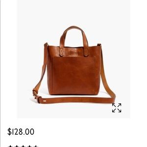 madewell small transport tote in English saddle